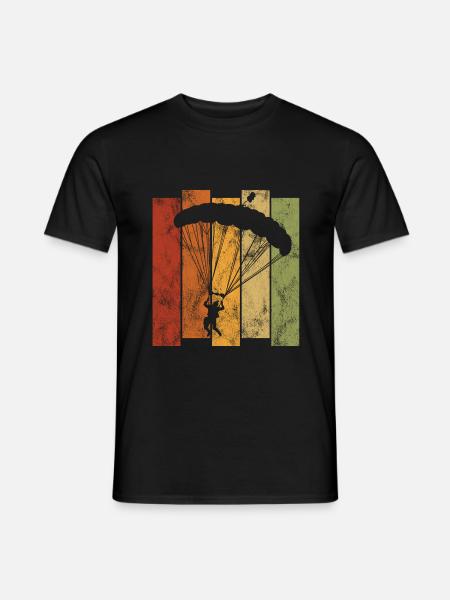 Skydiving parachute skydiver - Men's T-Shirt - black