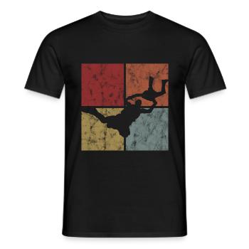 Parachute parachutiste - T-shirt homme - noir - Devant - AI Model Male 178 light (178cm)