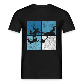 Fallschirmspringer Fallschirm Fallschirmspringen - Männer T-Shirt - Schwarz - Vorne - AI Model Male 178 light (178cm)