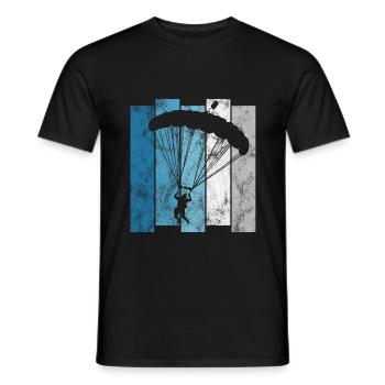 Fallschirmspringer Fallschirm Fallschirmspringen - Männer T-Shirt - Schwarz - Vorne - AI Model Male 178 light (178cm)