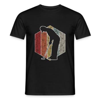 Golf Retro Golfschläger Golfen Golfspieler Golfer - Männer T-Shirt - Schwarz - Vorne - AI Model Male 178 light (178cm)