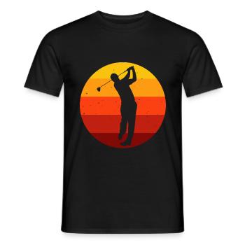 Golfer Golfschläger Golf Retro Golfen Golfspieler - Männer T-Shirt - Schwarz - Vorne - AI Model Male 178 light (178cm)