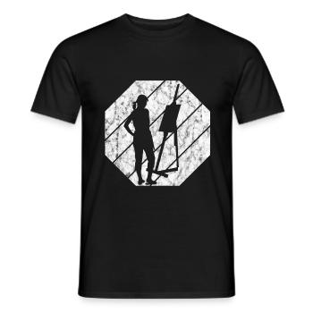 Artist Painting Retro Painter Artist Art - Men's T-Shirt - black - Front - AI Model Male 178 light (178cm)