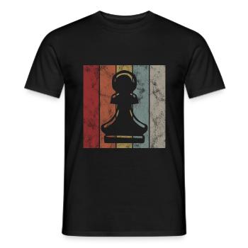 Échecs rétro échecs - T-shirt homme - noir - Devant - AI Model Male 178 light (178cm)