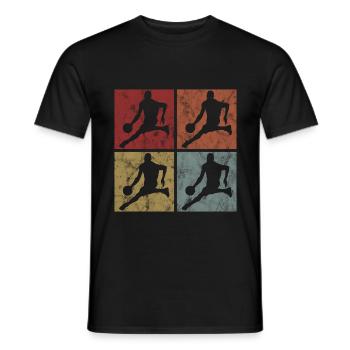 Basket basket basketteur basketteur - T-shirt homme - noir - Devant - AI Model Male 178 light (178cm)