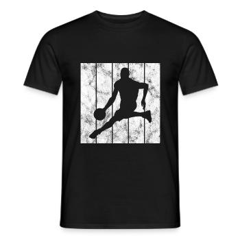 Basket basket basketteur basketteur - T-shirt homme - noir - Devant - AI Model Male 178 light (178cm)