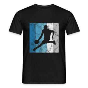 Basket basket basketteur basketteur - T-shirt homme - noir - Devant - AI Model Male 178 light (178cm)