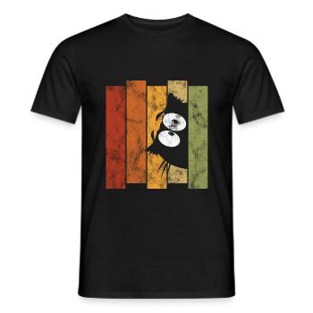 Chats chat rétro chat miau chat - T-shirt homme - noir - Devant - AI Model Male 178 light (178cm)