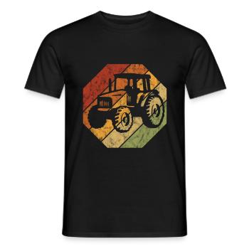Tracteurs ferme trecker rétro tracteur bauer - T-shirt homme - noir - Devant - AI Model Male 178 light (178cm)