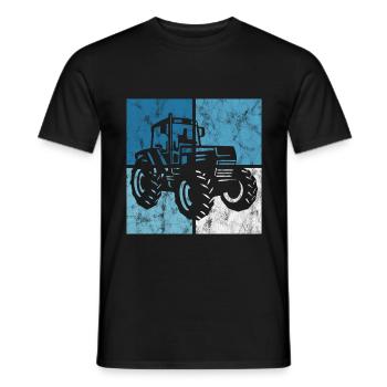 Tractors Tractors Farmer Tractor Retro Farm - Men's T-Shirt - black - Front - AI Model Male 178 light (178cm)