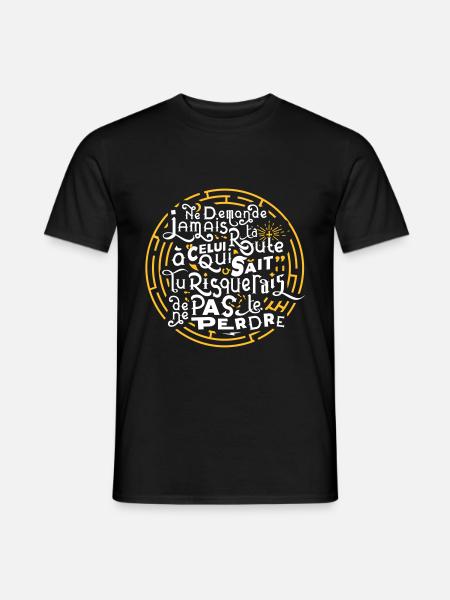 Aimer vivre et se perdre - T-shirt homme - noir
