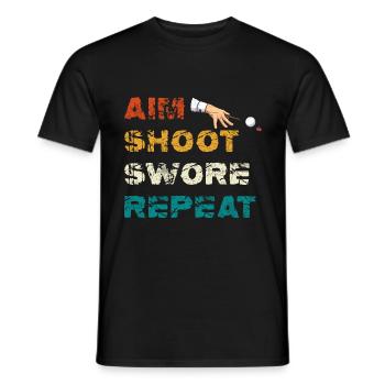 Ich bin hier, um deine Kugeln zu zerbrechen Billar - Männer T-Shirt - Schwarz - Vorne - AI Model Male 178 light (178cm)