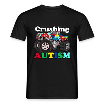 Crushing Autism Monster Truck shirt - Men's T-Shirt - black - Front - AI Model Male 178 light (178cm)