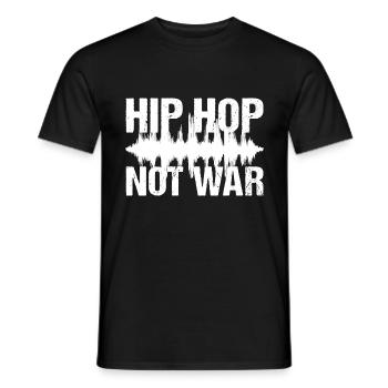 Hip Hop Not War Peace Musik - Männer T-Shirt - Schwarz - Vorne - AI Model Male 178 light (178cm)