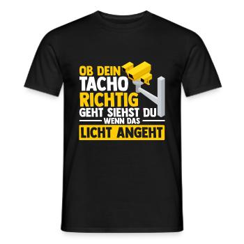 Schrauber Mechaniker Tuning Auto Tacho Rennwagen D - Männer T-Shirt - Schwarz - Vorne - AI Model Male 178 light (178cm)