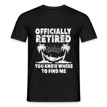 Retired Urlaub Hängematte Rentner Ruhestand - Männer T-Shirt - Schwarz - Vorne - AI Model Male 178 light (178cm)