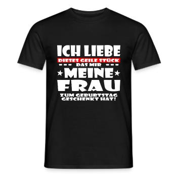ICH LIEBE MEINE FRAU - Männer T-Shirt - Schwarz - Vorne - AI Model Male 178 light (178cm)