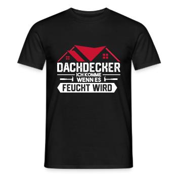 Dachdecker Handwerker Lustig - Männer T-Shirt - Schwarz - Vorne - AI Model Male 178 light (178cm)