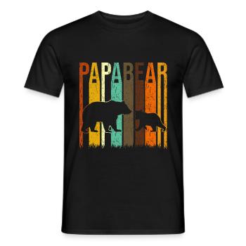 Papabear Vatertag Papabär - Männer T-Shirt - Schwarz - Vorne - AI Model Male 178 light (178cm)