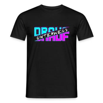Drauf Unterwegs - Männer T-Shirt - Schwarz - Vorne - AI Model Male 178 light (178cm)