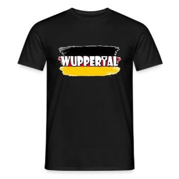 Wuppertal Deutschland Flagge - Männer T-Shirt - Schwarz - Vorne - AI Model Male 178 light (178cm)