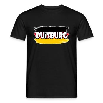 Duisburg Deutschland Flagge - Männer T-Shirt - Schwarz - Vorne - AI Model Male 178 light (178cm)