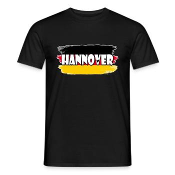 Hannover Deutschland Flagge - Männer T-Shirt - Schwarz - Vorne - AI Model Male 178 light (178cm)