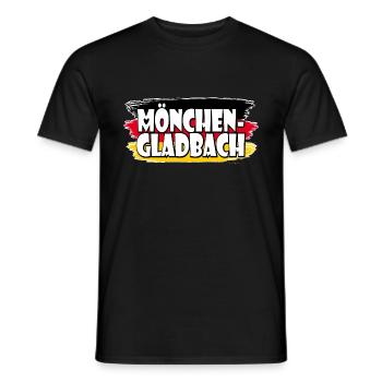 Mönchengladbach Deutschland Flagge - Männer T-Shirt - Schwarz - Vorne - AI Model Male 178 light (178cm)