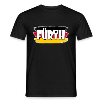 Fürth Deutschland Flagge - Männer T-Shirt - Schwarz - Vorne - AI Model Male 178 light (178cm)