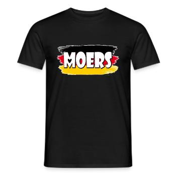 Drapeau de Moers, Allemagne - T-shirt homme - noir - Devant - AI Model Male 178 light (178cm)