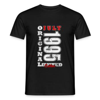 July 1995 | Birthday 1995 Vintage July 1995 - Men's T-Shirt - black - Front - AI Model Male 178 light (178cm)