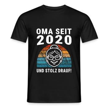 Stolze Oma Seit 2020 - Männer T-Shirt - Schwarz - Vorne - AI Model Male 178 light (178cm)