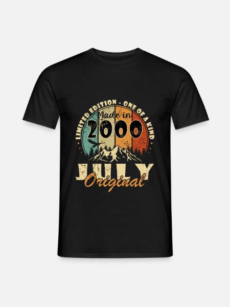 July 2000 Birthday July 2000 July - Men's T-Shirt - black