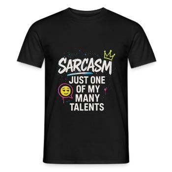Le sarcasme n’est qu’un de mes nombreux talents - T-shirt homme - noir - Devant - AI Model Male 178 light (178cm)