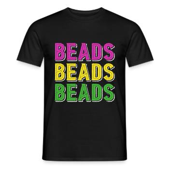 Perles Mardi Gras Carnival Mardi Gras costume cadeau - T-shirt homme - noir - Devant - AI Model Male 178 light (178cm)