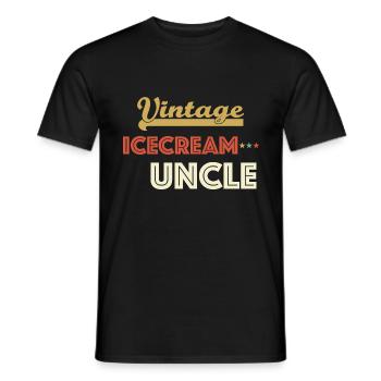 Vintage Eis Onkel - Männer T-Shirt - Schwarz - Vorne - AI Model Male 178 light (178cm)
