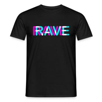 Techno Rave Festival Electro Music Raver - T-shirt homme - noir - Devant - AI Model Male 178 light (178cm)