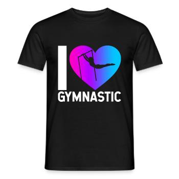 I Love Turnen Trainer Gymnsatik Sportverein Sport - Männer T-Shirt - Schwarz - Vorne - AI Model Male 178 light (178cm)