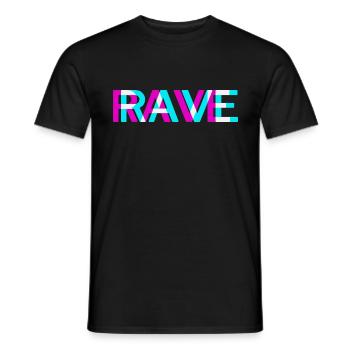 Techno Rave Electro Music Trance House Festival - T-shirt homme - noir - Devant - AI Model Male 178 light (178cm)