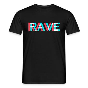 Techno Rave Electro Music Trance House Festival - T-shirt homme - noir - Devant - AI Model Male 178 light (178cm)