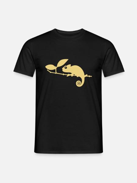 Chamäleon - Männer T-Shirt - Schwarz