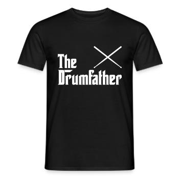 Drumfather T-Shirt Gift Idea Birthday Funny - Men's T-Shirt - black - Front - AI Model Male 178 light (178cm)