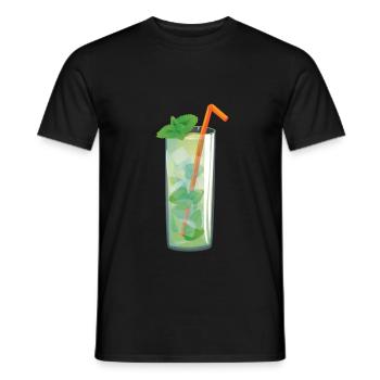 Eistee Ice Tea Glas - Männer T-Shirt - Schwarz - Vorne - AI Model Male 178 light (178cm)