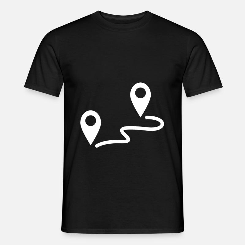 Start Ziel Wanderung Symbol - Männer T-Shirt - Schwarz