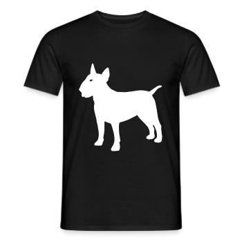 bull-terrier - T-shirt homme - noir - Devant - AI Model Male 178 light (178cm)