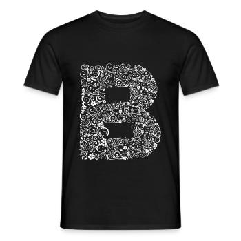 Buchstabe B - Männer T-Shirt - Schwarz - Vorne - AI Model Male 178 light (178cm)