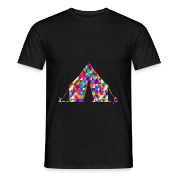 tente - T-shirt homme - noir - Devant - AI Model Male 178 light (178cm)