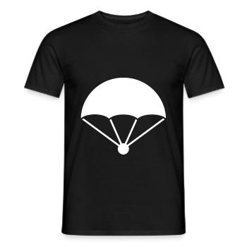 parachute - Men's T-Shirt - black - Front - AI Model Male 178 light (178cm)