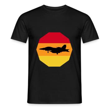 Cadeau avion de chasse - T-shirt homme - noir - Devant - AI Model Male 178 light (178cm)