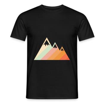 Berge - Bergspitzen - Berggipfel - Männer T-Shirt - Schwarz - Vorne - AI Model Male 178 light (178cm)